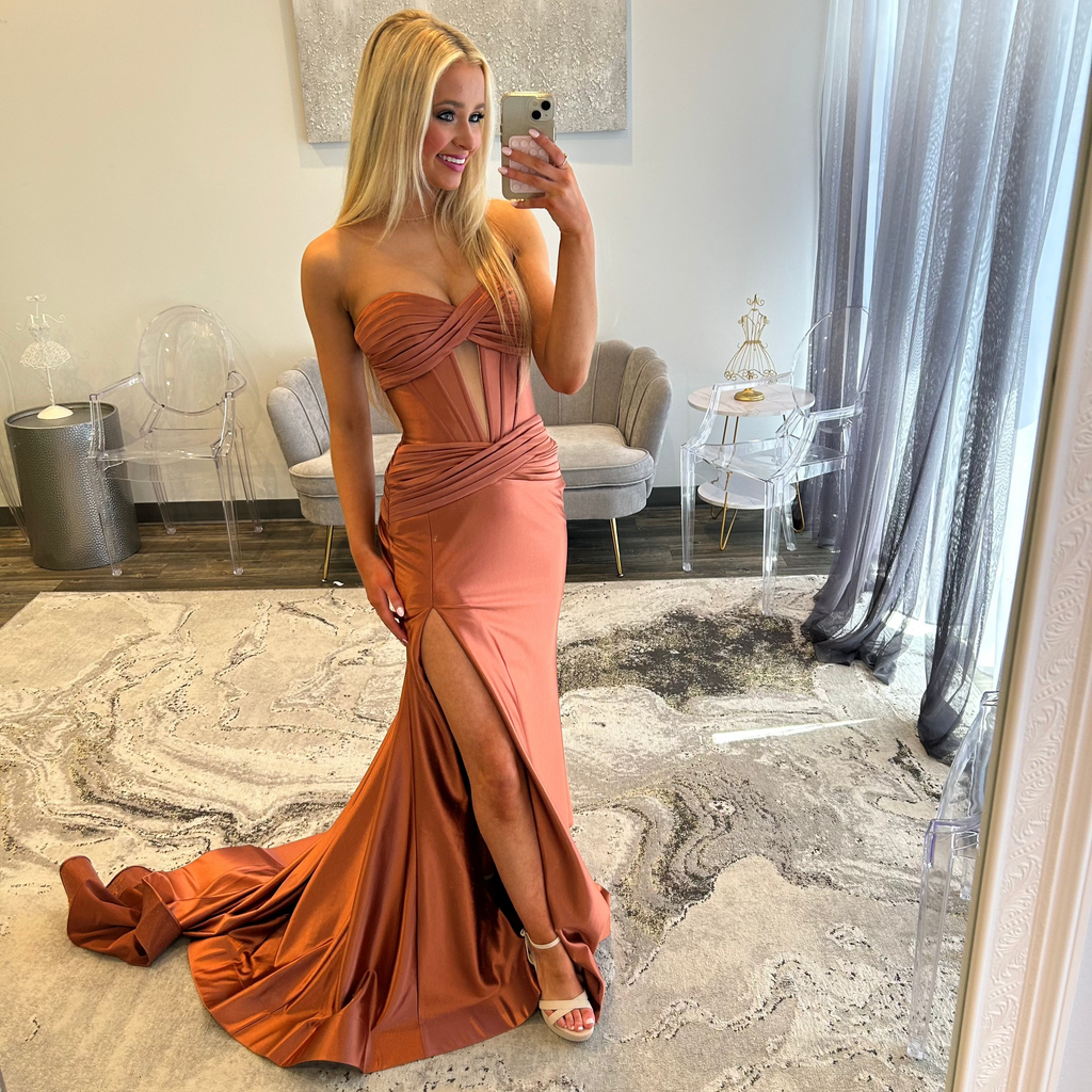 Sherri Hill 56161 Copper Prom Dress
