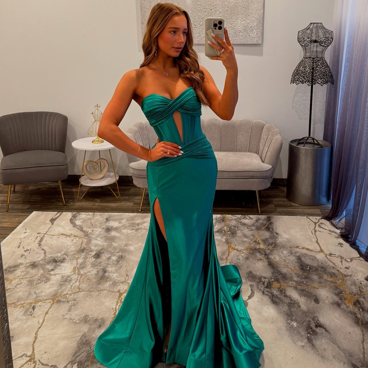 Sherri Hill 56161 Emerald Prom Dress 
