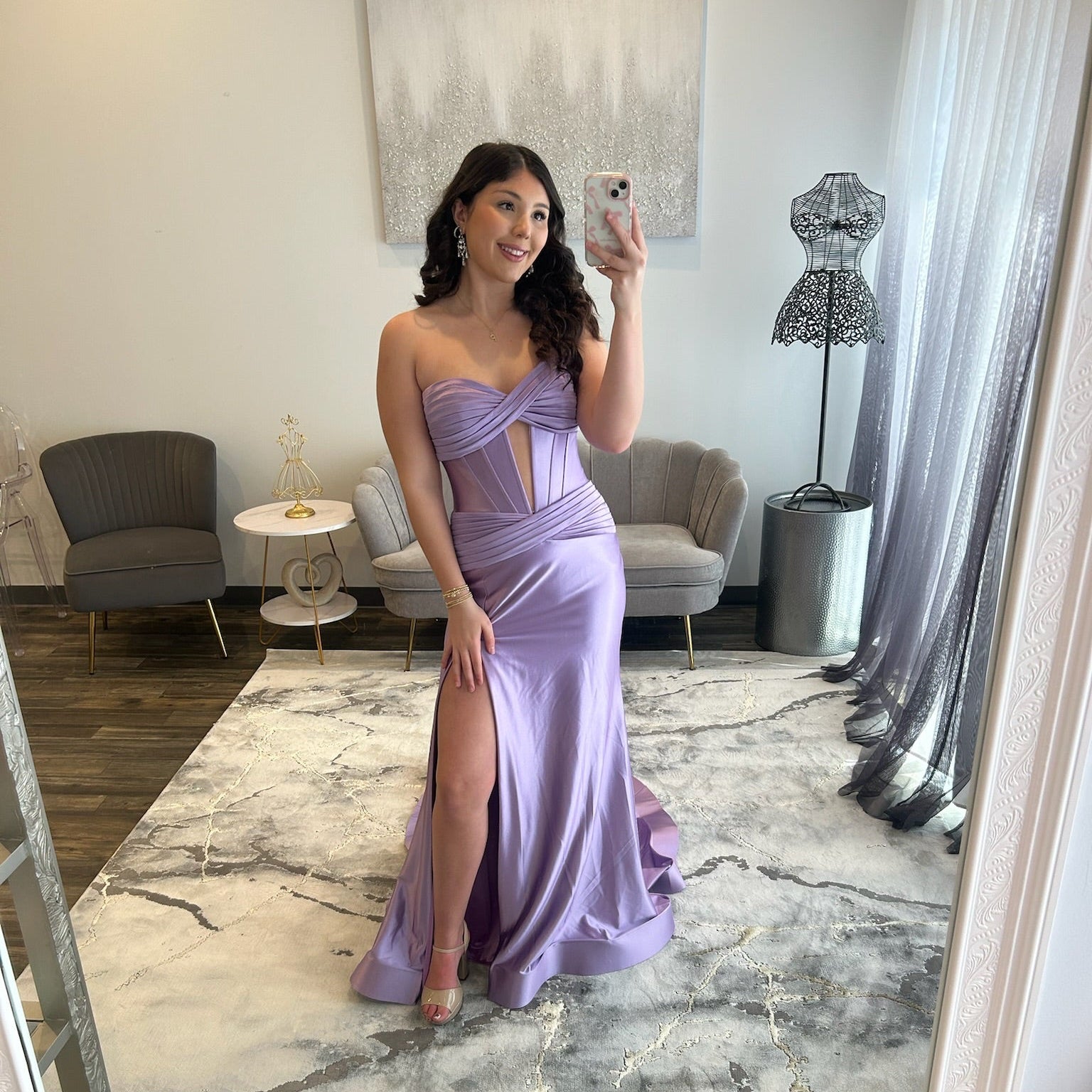 Sherri Hill 56161 Lilac  Prom Dress 