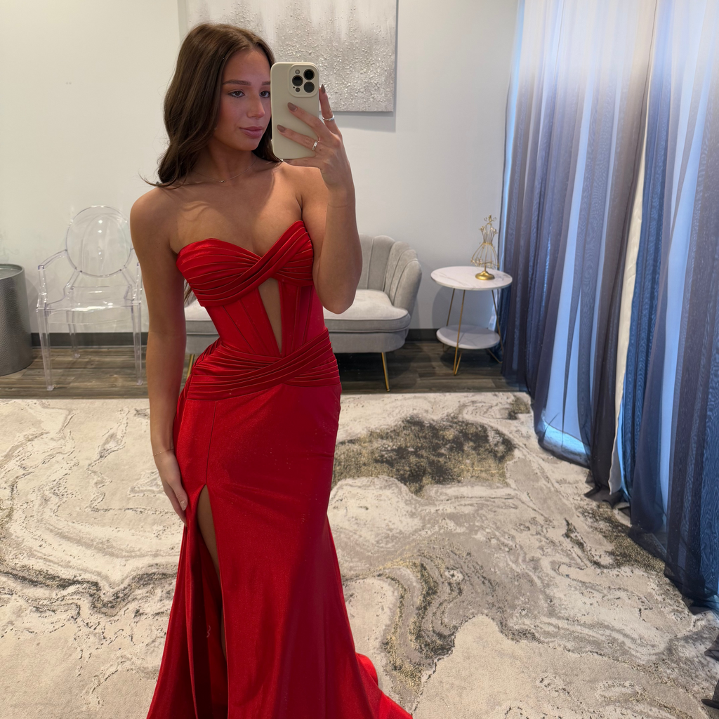 Sherri Hill 56161 Red Prom Dress