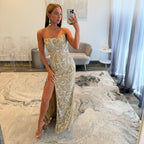 Sherri Hill 56403 Nude Silver Gold 