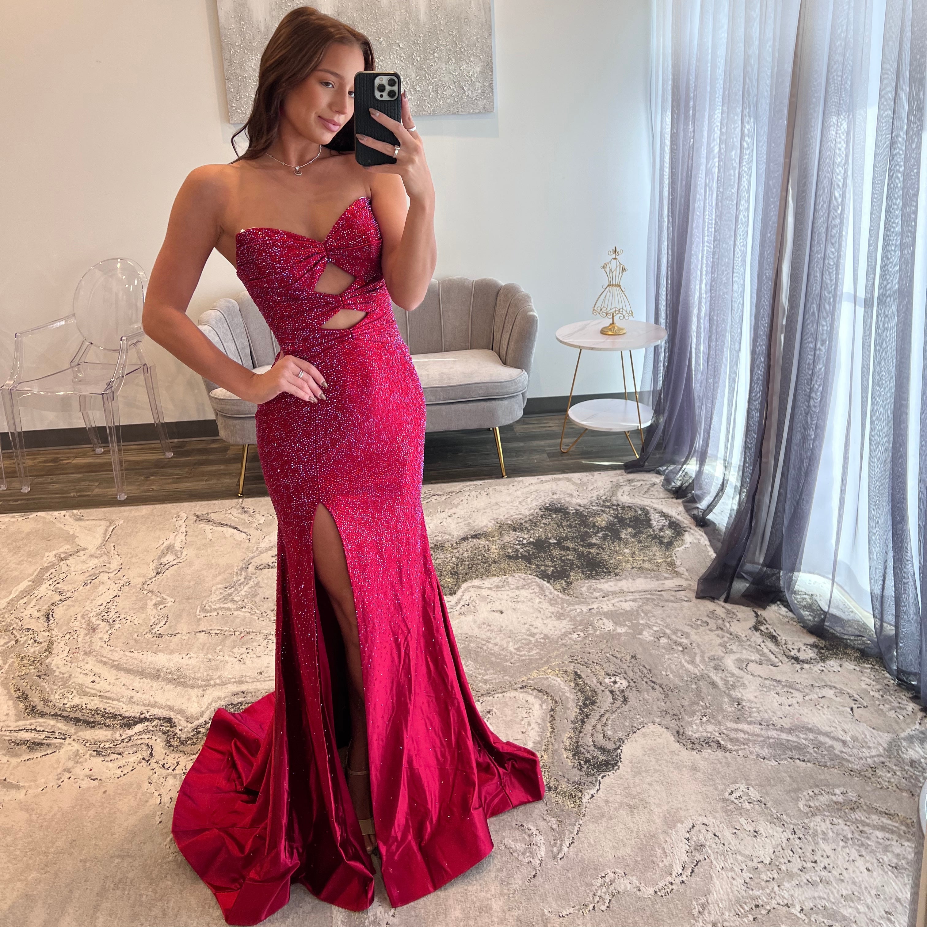 Sherri Hill 56932 Wine 