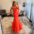Sherri Hill 57008 Orange Prom Dress 