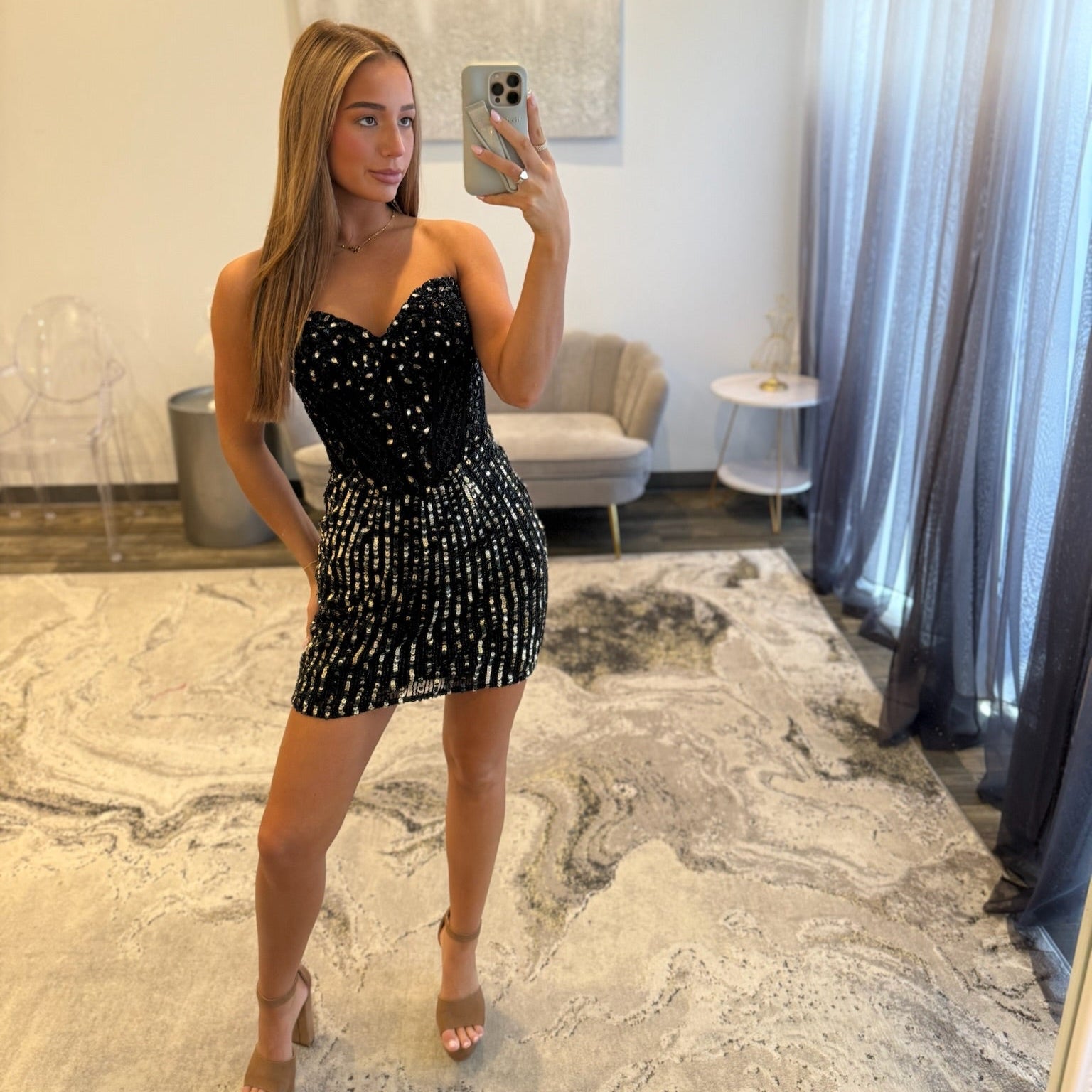 Sherri Hill 57267 Black Gold