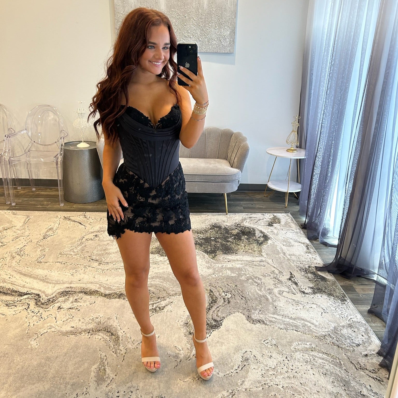 Sherri Hill 57443 Black Nude 