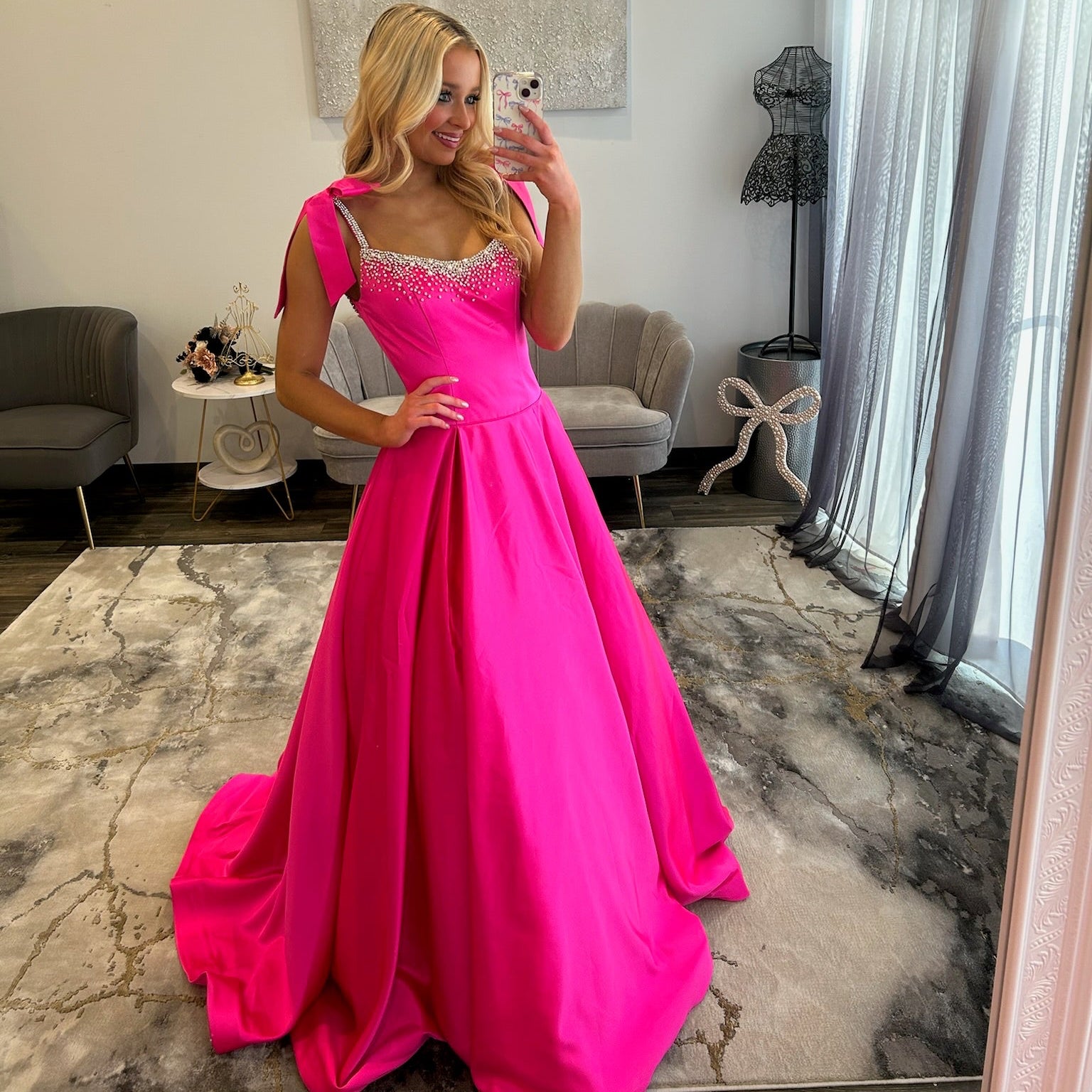 Sherri Hill 57574 Bright Fuchsia Prom Dress 
