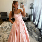 Sherri Hill 57575 Blush Prom Dress JoycesTPR Up Close 