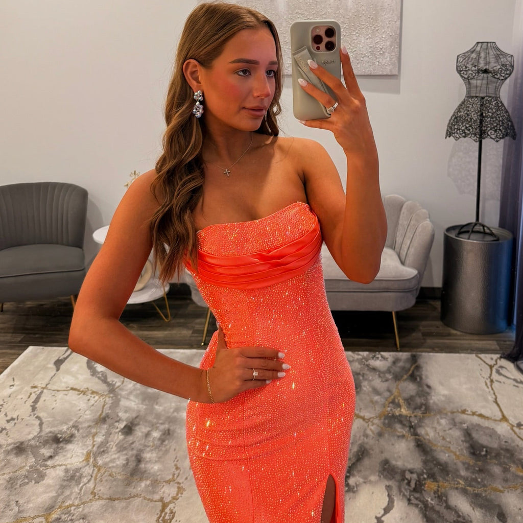 Sherri Hill 57627 Orange Prom Dress