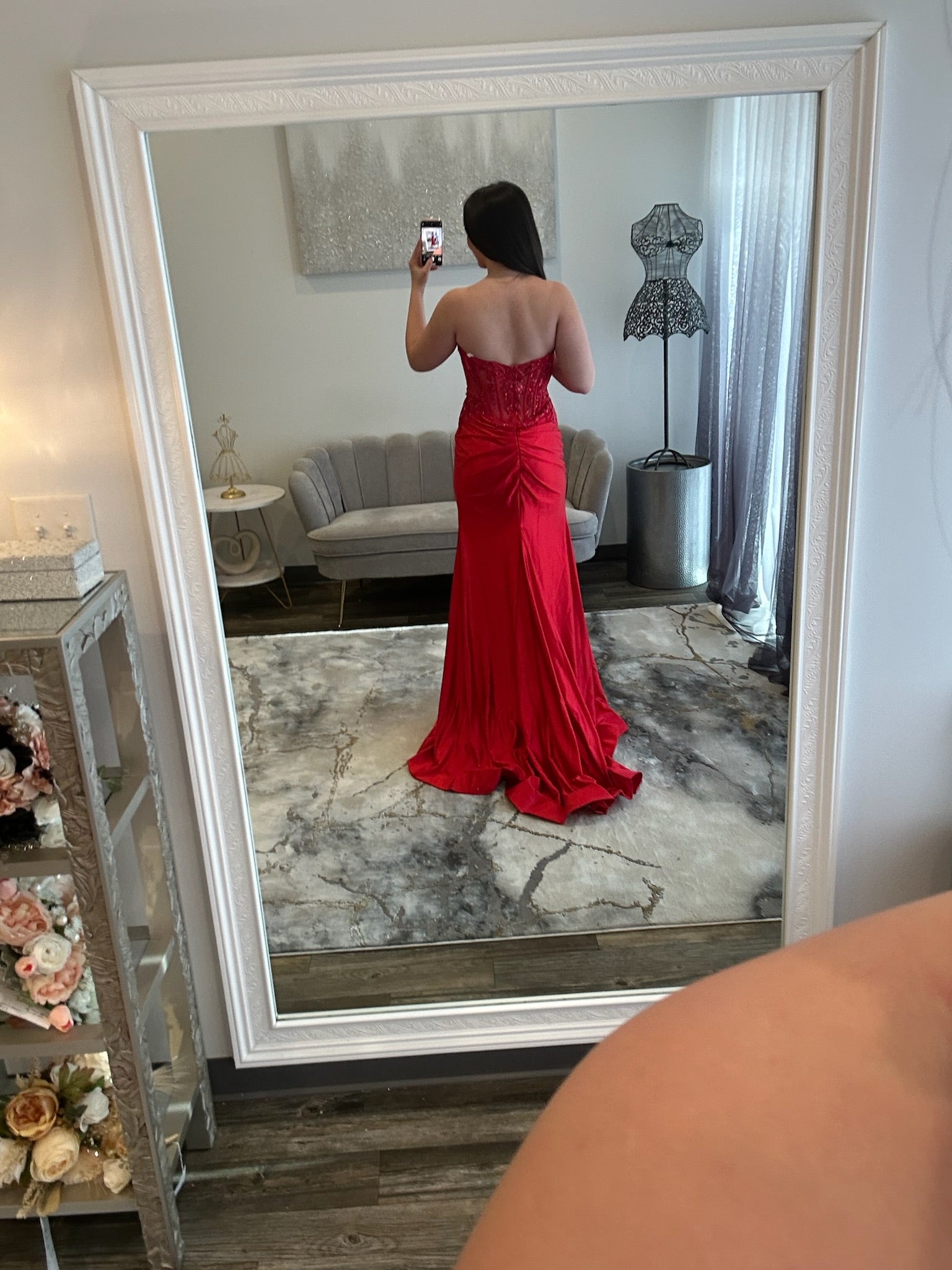 Sherri Hill 57681 Red Prom Dress JoycesTPR Back 