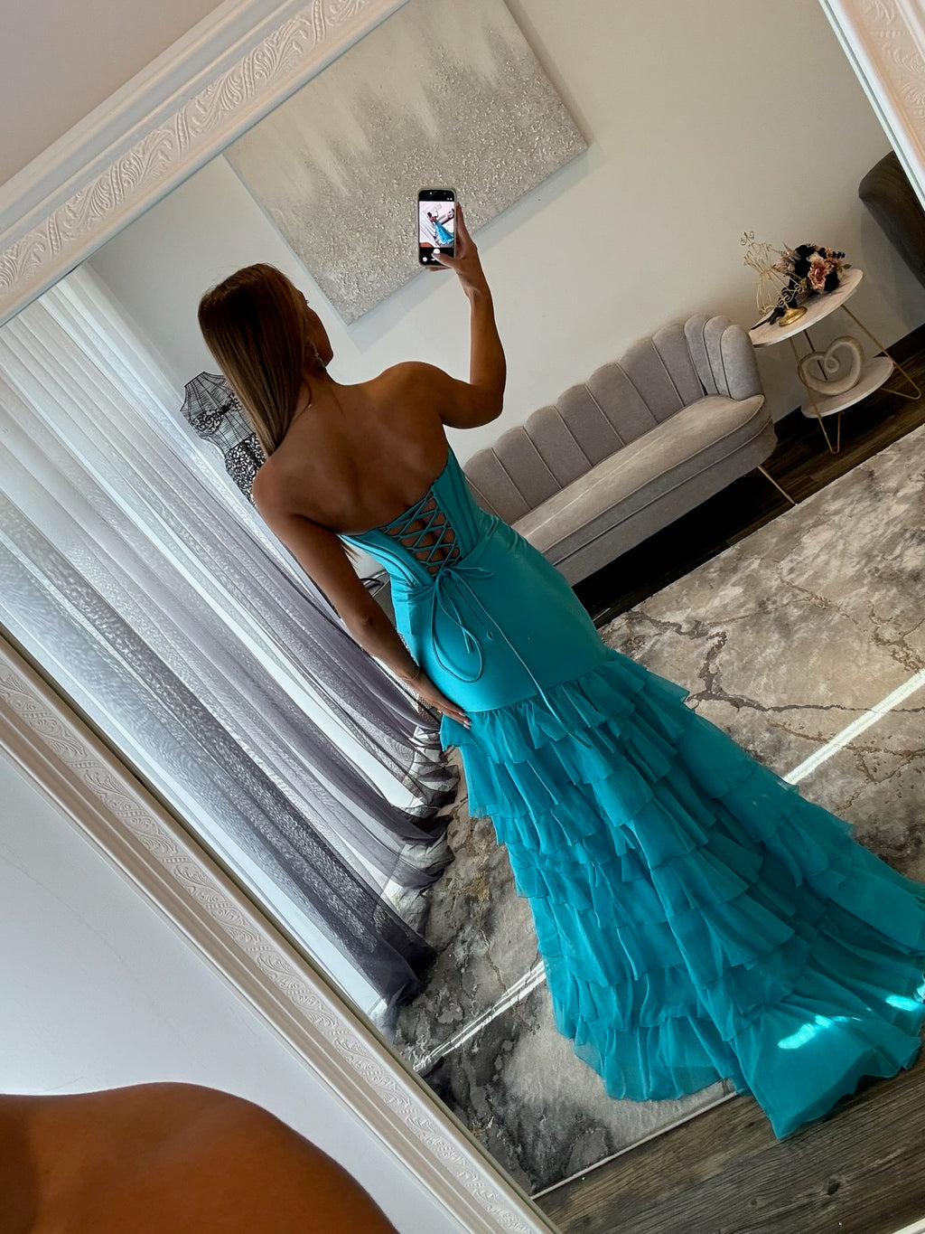Sherri Hill 57683 Teal Back JoycesTPR PROM Dress