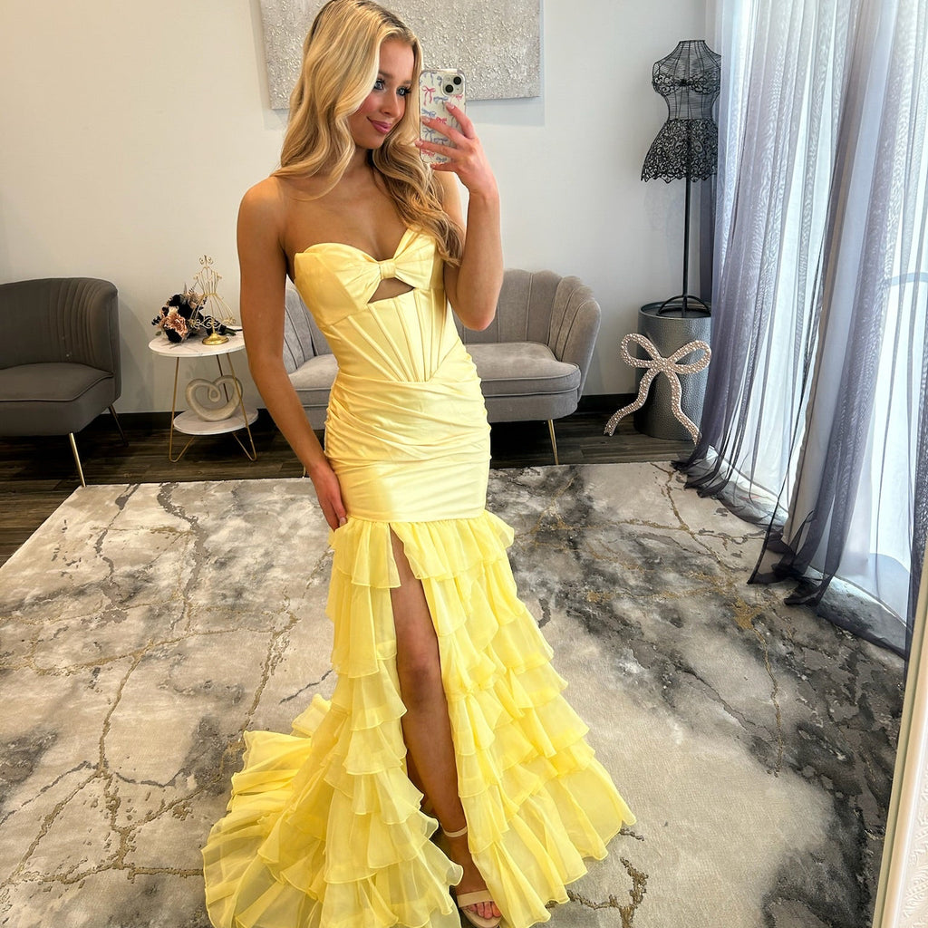 Sherri Hill 57683 Yellow Prom Dress 
