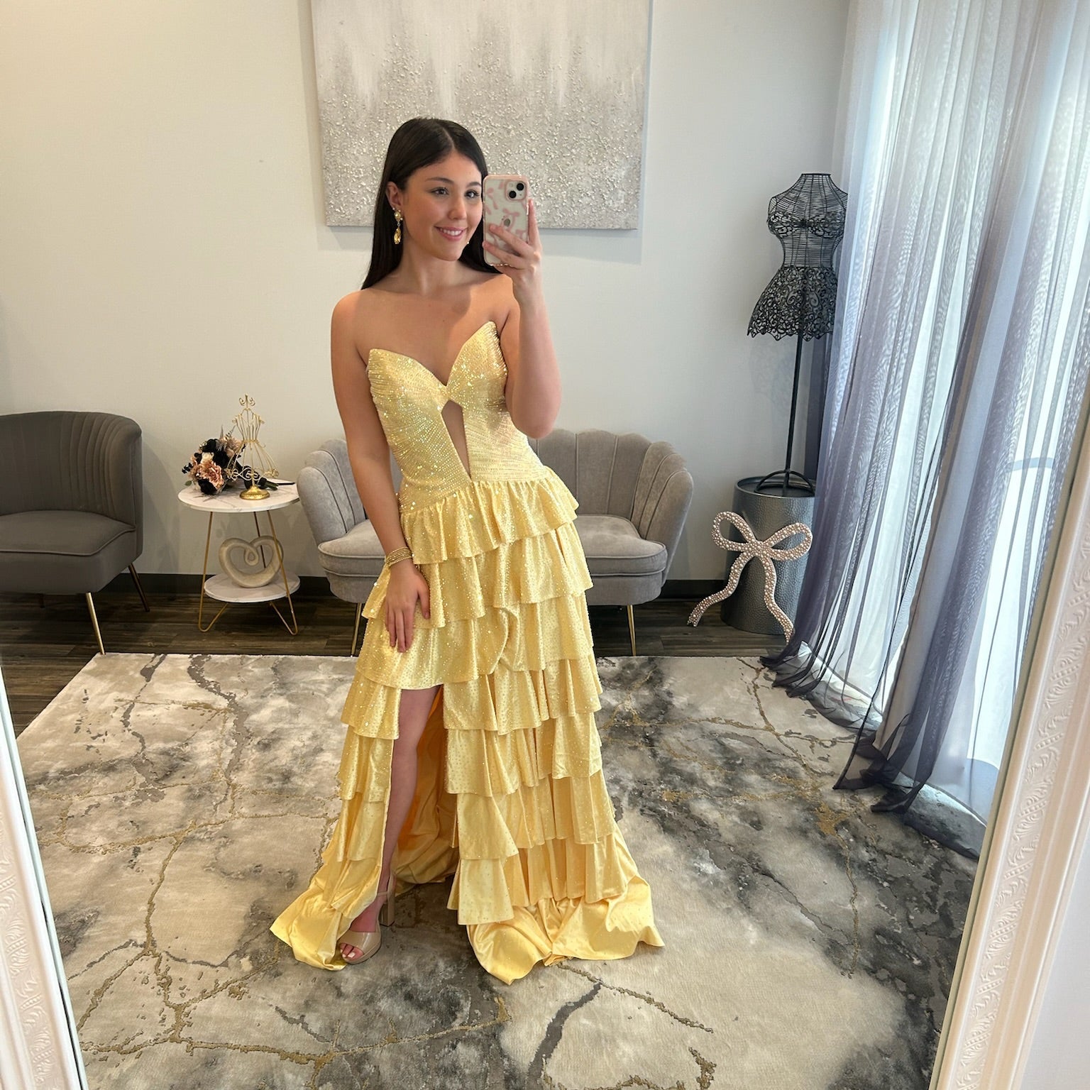 Sherri Hill 57700 Yellow Prom Dress 