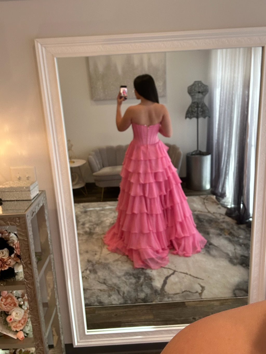 Sherri Hill 57714 Bright Pink Back 