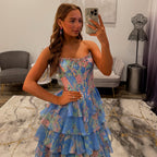 Sherri Hill 57727 Periwinkle Print 
