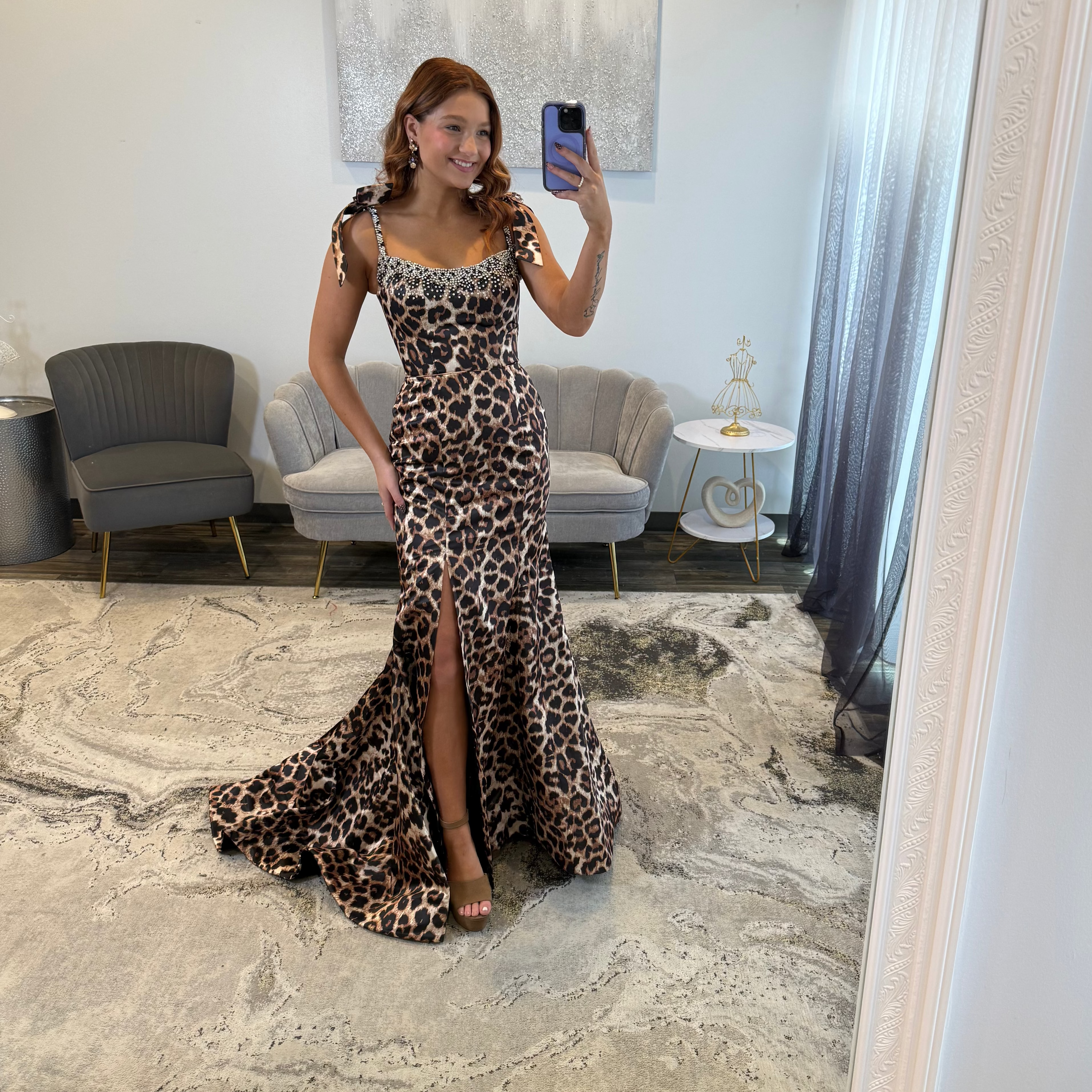 Sherri Hill 57766 Animal Print Prom Dess 