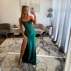 Sherri Hill 57805 Emerald Fitted Prom Dress with Slit 