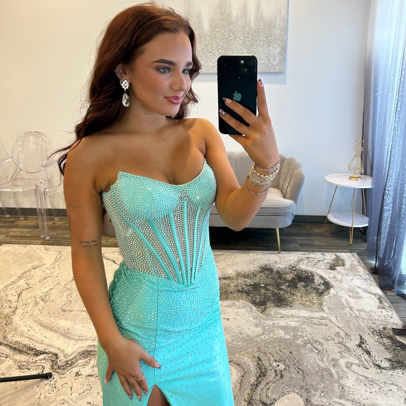 Sherri Hill 57805 Light Green JoycesTPR Close Up