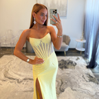 Sherri Hill 57805 Yellow JoycesTPR Close Up