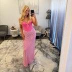 Sherri Hill 57829 Candy Pink Pearl Prom Dress 