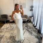 Sherri Hill 57829 Ivory Silver Prom Dress 