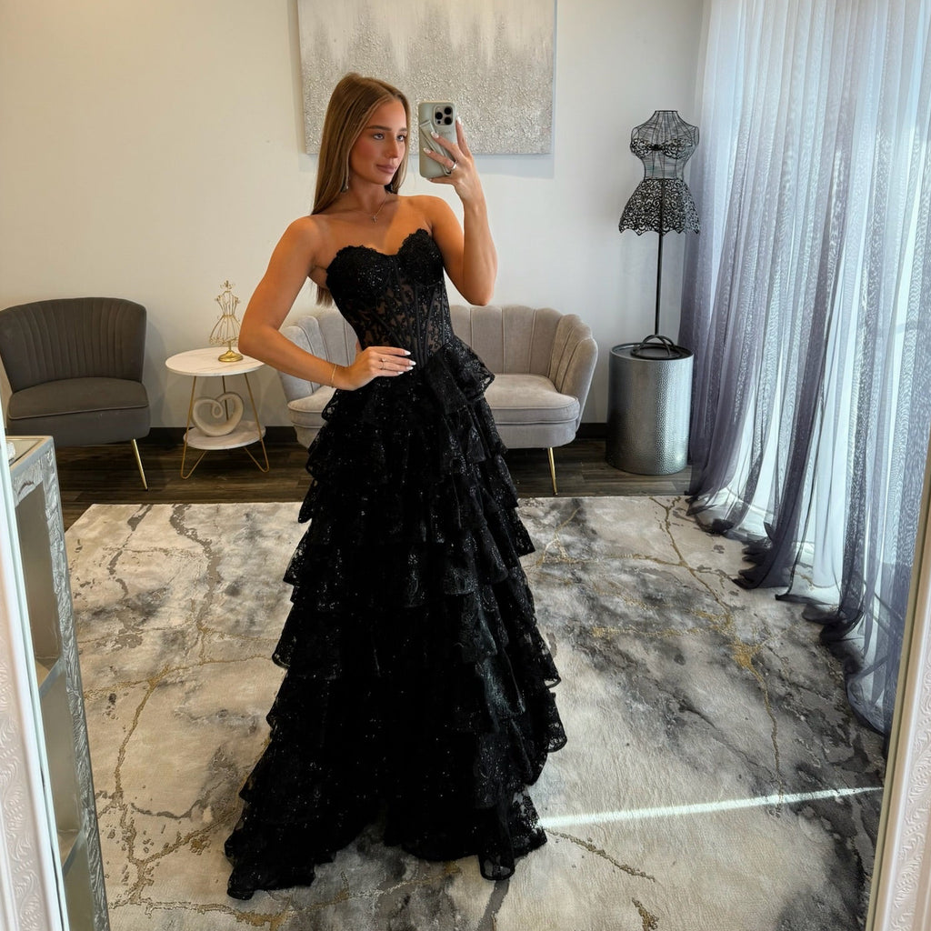 Sherri Hill 57894 Black Prom Dress 