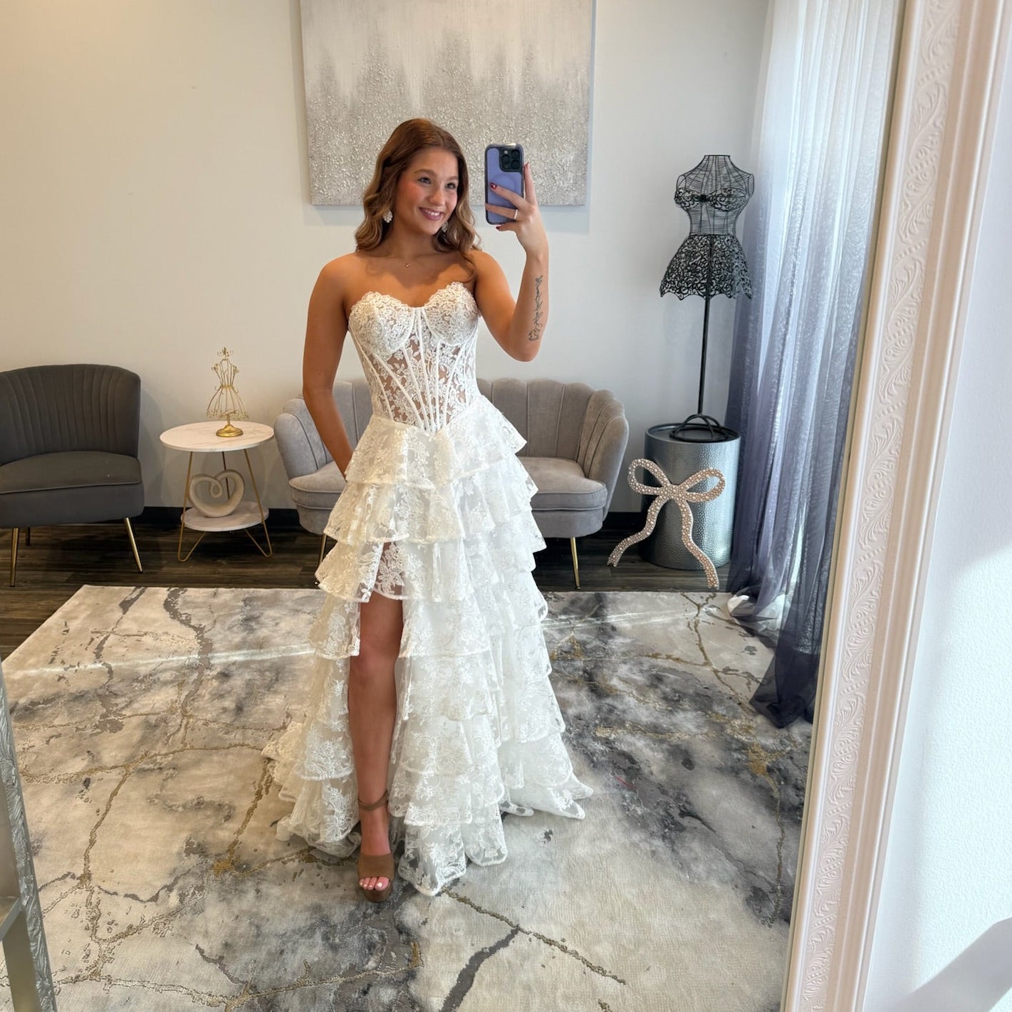 Sherri Hill 57894 Ivory Prom Dress 