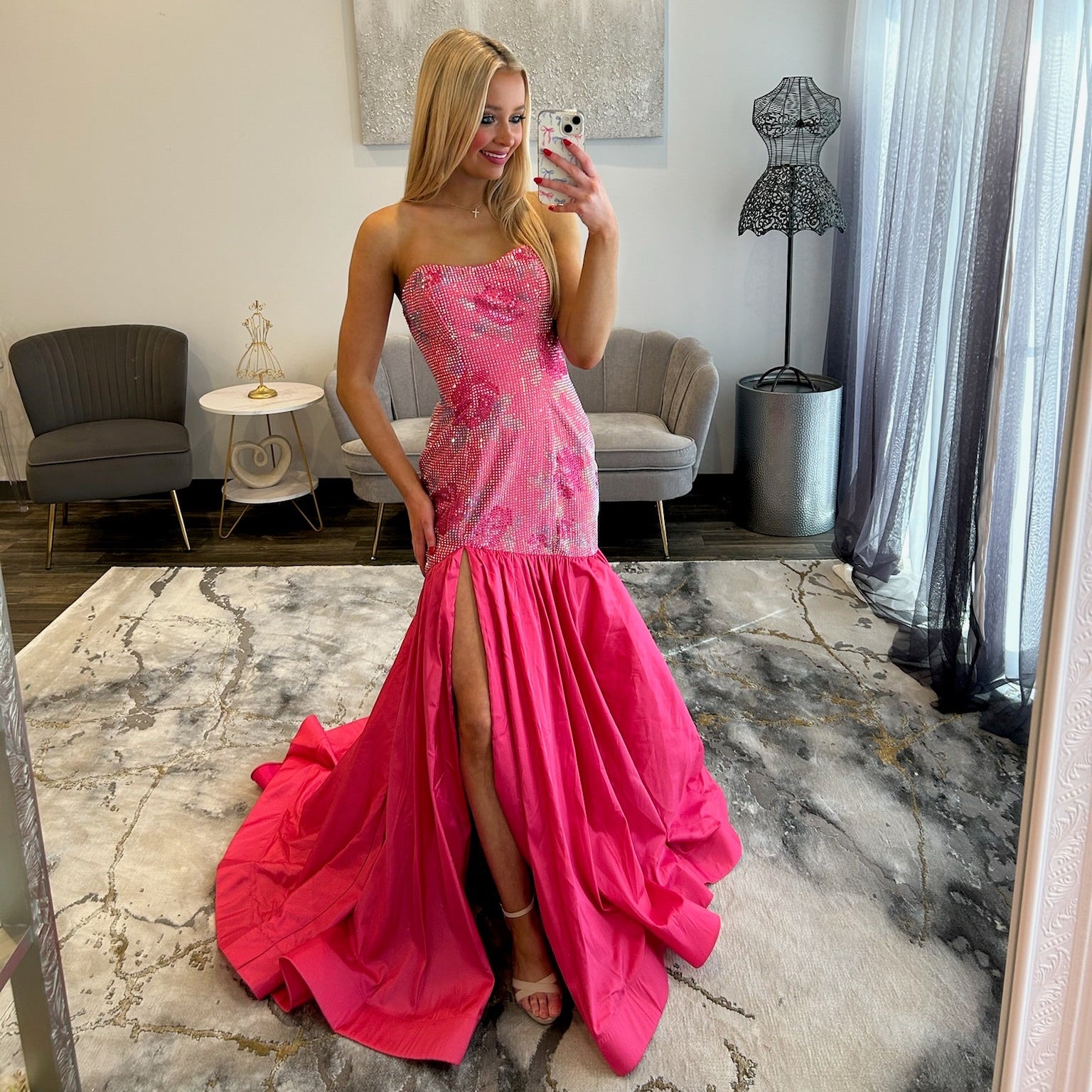 Sherri Hill 57943 Fuchsia Prom Dress 