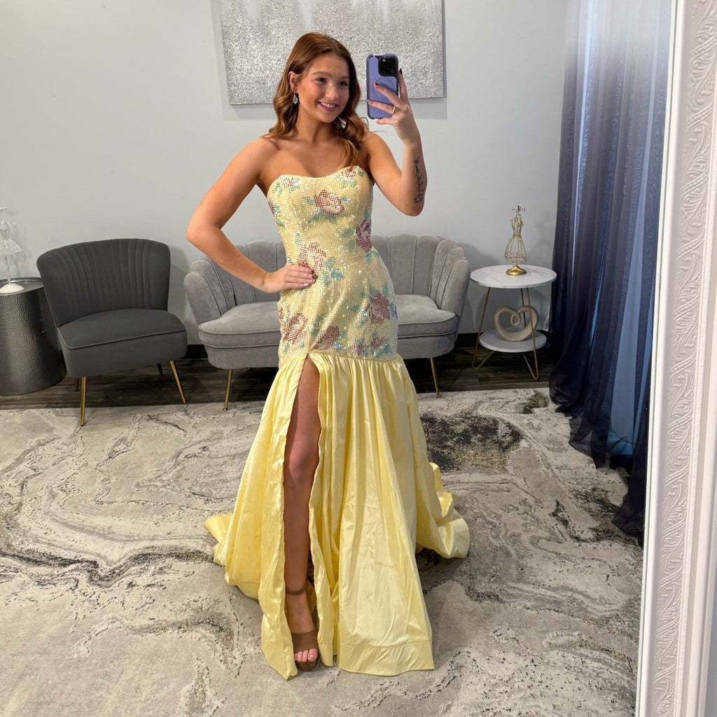Sherri Hill 57943 Yellow Prom Dress 