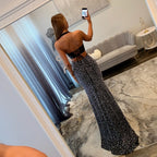  Sherri Hill 58003 Black Silver Prom Dress Back