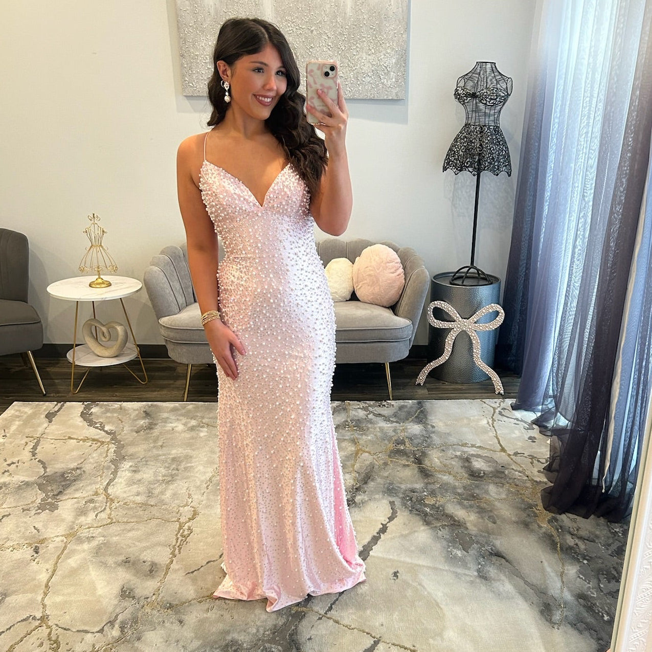 Sherri Hill 58004 Pink Silver 