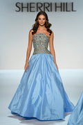 Sherri Hill 58921 | Beaded Drop Waist Taffeta Ballgown | Joyce’sTPR