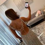 Sherri Hill 67126 Nude Ivory Silver Prom Back Up Close