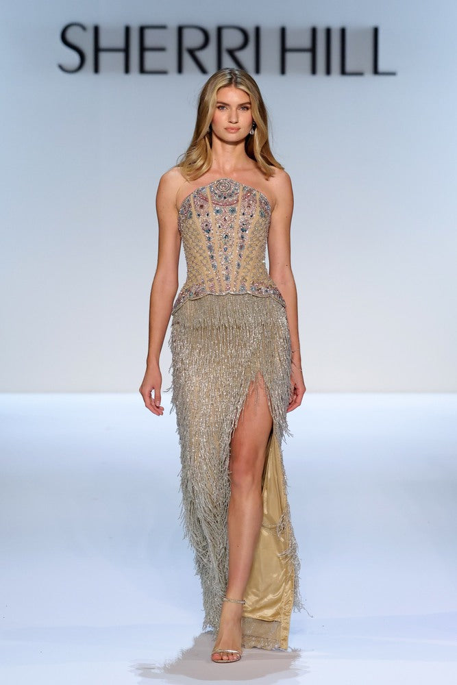 Sherri Hill 67341 | Fully Beaded Strapless Gown | Joyce’sTPR