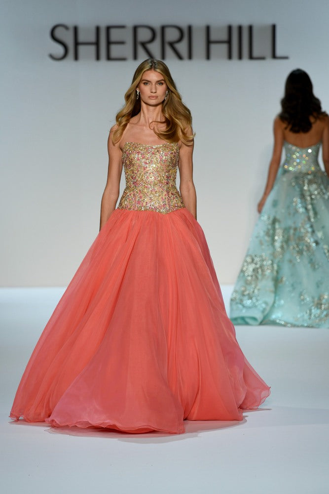 Sherri Hill 67344 | Beaded Drop Waist Ballgown | Joyce’sTPR
