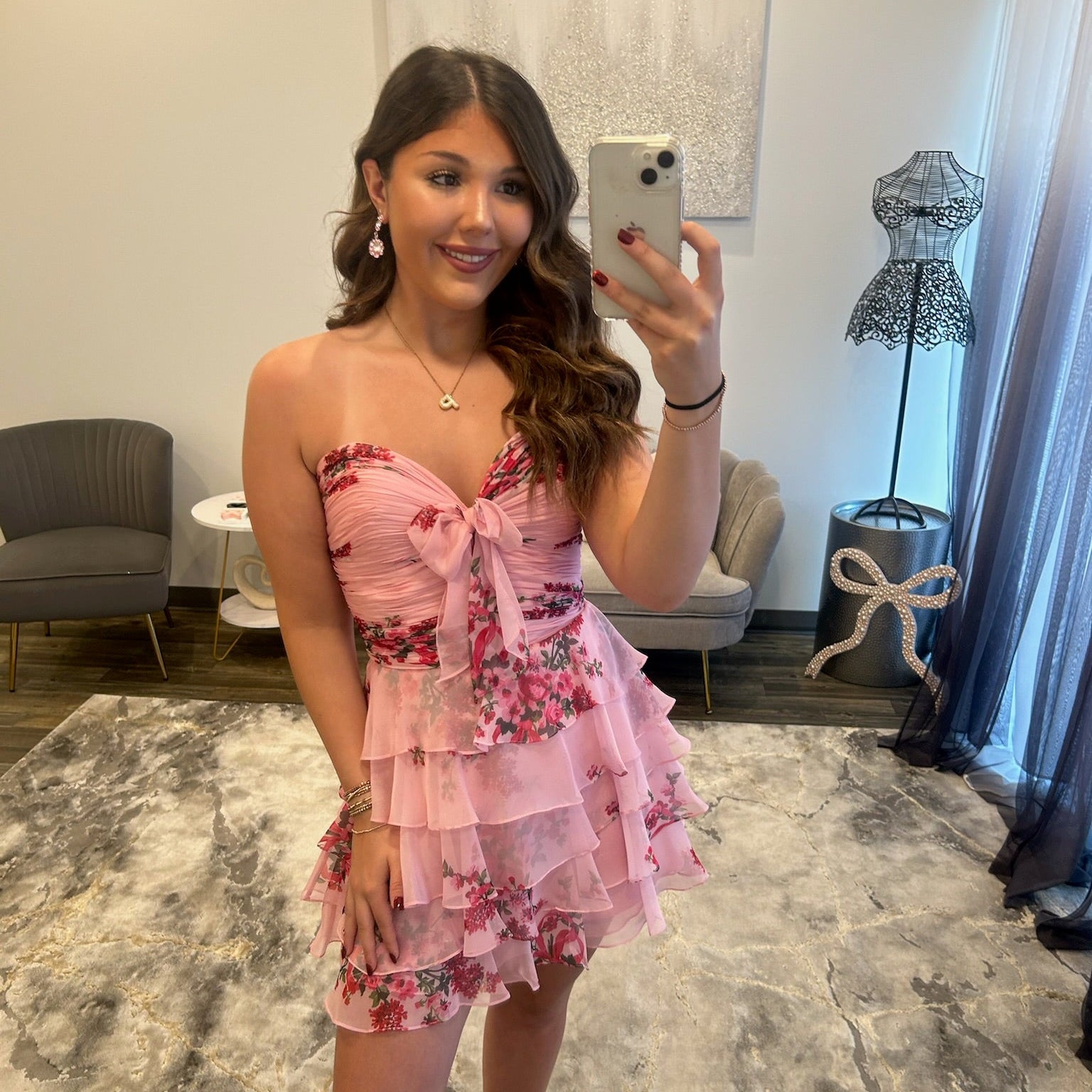 JoycesTPR Sherri Hill 57539 Pink Print Payton